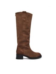 Steve Madden Kozaki Banner SM11003092 Brązowy. Brązowe kozaki Steve Madden, bez wzorów, ze skóry, bez obcasa, na płaskiej podeszwie, bez zapięcia. Za 859.99 zł.