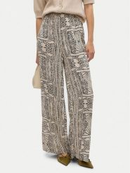 Vero Moda Spodnie palazzo Menny 10282478 Beżowy Wide Leg. Brązowe spodnie materiałowe Vero Moda, bez wzorów, z materiału. Za 129.99 zł.