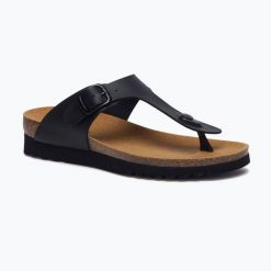 Japonki damskie Scholl Boa Vista Med. Czarne japonki Scholl, bez wzorów, z materiału, eleganckie. Za 239.99 zł.