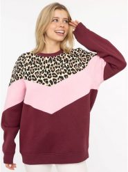 Zwillingsherz Bluza "Konny" w kolorze czerwono-jasnoróżowym rozmiar: L/XL. Czerwone bluzy Zwillingsherz, l, bez wzorów, bez ramiączek, bez kaptura. Za 202.50 zł.