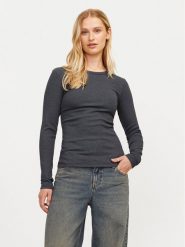 JJXX Bluzka Freya 12200404 Szary Stretch Fit. Szare bluzki JJXX, xl, bez wzorów, z bawełny, bez kołnierzyka, bez ramiączek. Za 49.99 zł.