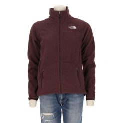 Second life - Kurtka polarowa TNF Bordeaux dla kobiet - Jak nowy. Czerwone kurtki The North Face, bez wzorów, z polaru, sportowe, bez kaptura. Za 170.36 zł.