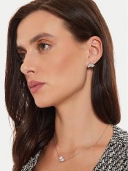 Guess Kolczyki JUBE0441 5JW Srebrny. Szare kolczyki Guess, metalowe. Za 189.99 zł.