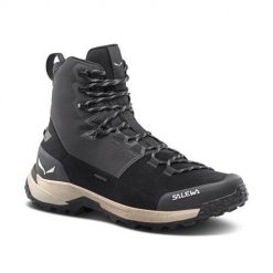 Buty trekkingowe damskie Salewa Puez Winter Mid Powertex. Szare buty trekkingowe Salewa, z materiału, za kostkę, bez zapięcia. Za 1,214.00 zł.