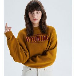 Bluza o krótkim kroju oversize - Bordowy. Bluzy marki Cropp. Za 69.99 zł.