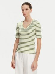 Weekend Max Mara T-Shirt Opzione 2515941012 Zielony Regular Fit. Zielone t-shirty Weekend Max Mara, m, bez wzorów, ze lnu, bez kołnierzyka, bez ramiączek. Za 579.99 zł.