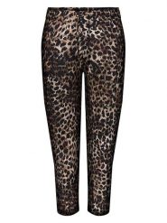 ONLY Carmakoma Spodnie w kolorze czarno-jasnobrązowym rozmiar: 42/L32. Brązowe spodnie materiałowe Only Carmakoma, bez wzorów, z materiału. Za 118.56 zł.