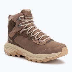Buty turystyczne damskie Merrell Speed Strike 2 Ltr Thrm Mid Wp. Brązowe buty trekkingowe Merrell, bez zapięcia. Za 529.99 zł.