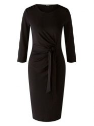 Miss Lagotte Sukienka w kolorze czarnym rozmiar: 46. Czarne sukienki Miss Lagotte, bez wzorów, bez kołnierzyka, bez ramiączek, midi. Za 167.28 zł.