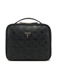 Guess Kosmetyczka TWDP74 52045 Czarny. Czarne torebki klasyczne Guess, z aplikacjami, ze skóry, bez dodatków. Za 229.99 zł.