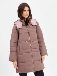 Liu Jo Collection płaszcz puchowy Kobiety brązowy, XL. Brązowe płaszcze Liu Jo Collection, xl, bez wzorów, z puchu, eleganckie, bez kaptura. Za 1,249.95 zł.