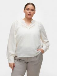 Vero Moda Curve Bluzka Chris 10301893 Biały Regular Fit. Białe bluzki Vero Moda Curve, bez wzorów, z syntetyku, bez kołnierzyka, bez ramiączek. Za 99.99 zł.
