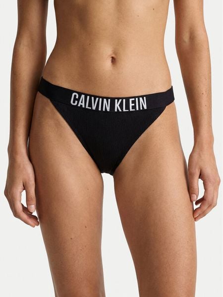 Calvin Klein Swimwear Dół od bikini LV00Q61213 Czarny. Czarne bikini Calvin Klein Swimwear, bez wzorów, z syntetyku. Za 135.99 zł.