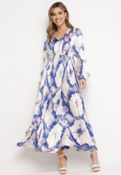 Beżowo-Fioletowa Satynowa Sukienka Maxi Rozkloszowana z Guzikami Ulrina. Brązowe sukienki Born2be, l, bez wzorów, z materiału, eleganckie, bez kołnierzyka, bez ramiączek, maxi, rozkloszowane. W wyprzedaży za 135.99 zł.