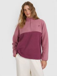 4F Polar ze stójką regular damski - różowy M. Czerwone bluzy z polaru 4f, na zimę, m, bez wzorów, z dzianiny, snowboardowy. Za 149.99 zł.