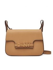 DKNY Torebka Avril R52EKJ30 Beżowy. Brązowe listonoszki DKNY, bez wzorów, ze skóry, bez dodatków. Za 709.99 zł.