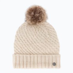 Czapka zimowa damska ROXY Blizzard Beanie. Białe czapki zimowe Roxy, bez wzorów, z dzianiny. Za 172.60 zł.