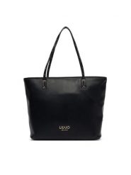 Liu Jo Torebka AF6070 E1120 Czarny. Czarne shopper bag Liu Jo, bez wzorów, ze skóry, bez dodatków. Za 599.99 zł.