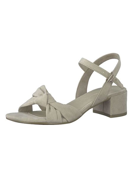 Marco Tozzi Sandały w kolorze kremowym rozmiar: 39. Brązowe sandały Marco Tozzi, bez wzorów, z otwartym noskiem, bez obcasa, na koturnie, bez zapięcia. Za 76.22 zł.