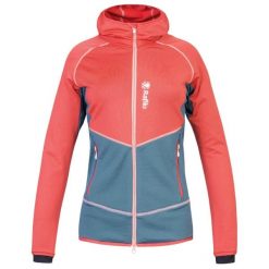 Bluza damska z kapturem Rafiki Linya. Czerwone bluzy RAFIKI, bez wzorów, z materiału, sportowe, bez ramiączek, z kapturem. Za 616.05 zł.