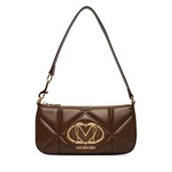 Torebka LOVE MOSCHINO. Brązowe torebki klasyczne Love Moschino, bez wzorów, klasyczne, bez dodatków. Za 839.99 zł.