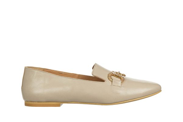 Mokasyny Bayla-159 4959 001-P Beż Lico 159193, Skóra naturalna - 37. Brązowe mokasyny Bayla, z aplikacjami, z materiału. W wyprzedaży za 269.10 zł.