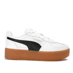 Buty damskie sportowe platformy skóra Puma PALERMO ELEVATA. Białe buty treningowe Puma, bez wzorów, z jeansu, bez zapięcia, trekkingowe. Za 269.00 zł.
