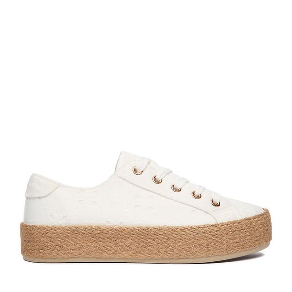 Espadryle JENNY. Białe espadryle Jenny, bez wzorów, bez obcasa. Za 99.99 zł.