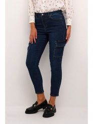 Kaffe Dżinsy - Slim fit - w kolorze granatowym rozmiar: 34. Niebieskie jeansy Kaffe, bez wzorów, z podwyższonym stanem. Za 158.10 zł.