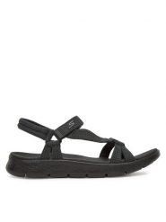 Skechers Sandały Go Walk Flex Sandal-Sublime 141451/BBK Czarny. Czarne sandały Skechers, bez wzorów, z materiału, bez obcasa, na płaskiej podeszwie, bez zapięcia. Za 189.99 zł.