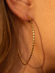 OR ÉCLAT Złote kolczyki-kreole "Créoles Fino" rozmiar: onesize. Żółte kolczyki Or Éclat, złote. Za 869.99 zł.