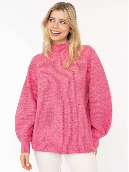 Zwillingsherz Sweter w kolorze różowym rozmiar: M. Różowe swetry Zwillingsherz, m, bez wzorów, prążkowane, bez ramiączek. Za 227.85 zł.