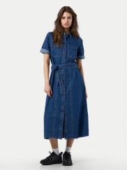 Noisy May Sukienka jeansowa Gret 27030824 Niebieski Loose Fit. Niebieskie sukienki Noisy May, xs, bez wzorów, z bawełny, bez kołnierzyka, bez ramiączek. Za 169.99 zł.