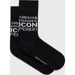 Armani Exchange skarpetki 946003.CC452.NOS damskie kolor czarny. Czarne skarpetki Armani Exchange, bez wzorów. Za 59.99 zł.