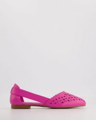 BALERINY Z PLECIONKĄ E230 FUXIA. Baleriny Venezia, bez wzorów, ze skóry, bez obcasa, bez zapięcia. Za 329.00 zł.