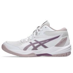 Buty do siatkówki ASICS Gel-Task MT 4 Białe/Fioletowe kurzowe. Białe buty do biegania ASICS, bez wzorów, z gumy, bez zapięcia, do biegania. Za 409.50 zł.