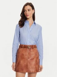 Lauren Ralph Lauren Koszula 200940254001 Błękitny Straight Fit. Niebieskie koszule Lauren Ralph Lauren, l, bez wzorów, z bawełny, biznesowe, bez kołnierzyka, bez ramiączek. Za 389.99 zł.