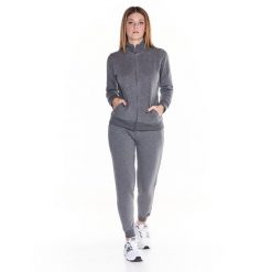 Bluza z zamek błyskawiczny na co dzień na siłownię. Szare bluzy bez kaptura LEONE 1947 APPAREL, xl, bez wzorów, z dresówki, bez kaptura, na fitness i siłownię. W wyprzedaży za 246.29 zł.