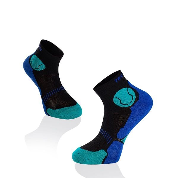 Skarpetki tenisowe Fusion Turquoise Black Blue. Czarne skarpetki TRY TO FLY, bez wzorów, z bawełny. Za 56.12 zł.