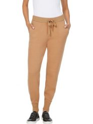 Heine Spodnie dresowe w kolorze beżowym rozmiar: 38. Brązowe spodnie sportowe Heine, bez wzorów, z dresówki. Za 56.53 zł.