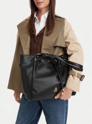 Beverly Hills Polo Club Torebka CEO-BHPC-C-008-10 Czarny. Czarne shopper bag Beverly Hills Polo Club, bez wzorów, ze skóry, bez dodatków. Za 279.99 zł.
