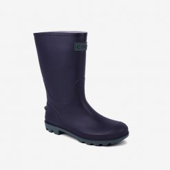 Damskie kalosze Coqui z wyjmowaną wkładką. Niebieskie kalosze Coqui, bez wzorów, z materiału, przed kolano, bez zapięcia. Za 138.99 zł.