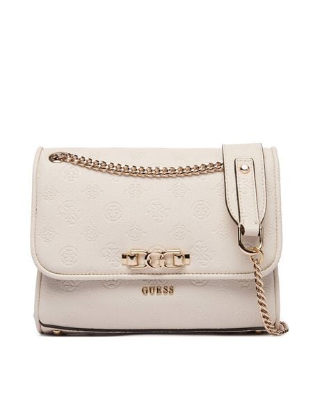 Guess Torebka Anise HWPD99 16210 Écru. Białe listonoszki Guess, z aplikacjami, ze skóry, bez dodatków. Za 369.99 zł.