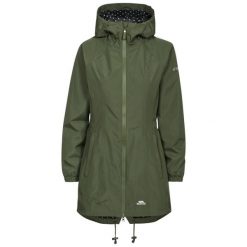 Trespass Daytrip – damska parka wodoodporna TP50 Moss. Zielone płaszcze Trespass, xs, bez wzorów, z materiału. Za 324.99 zł.