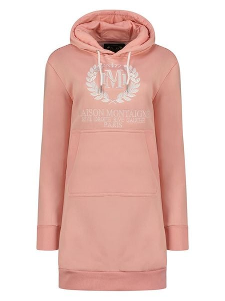 Maison Montaigne Sukienka dresowa "Giqueen" w kolorze szaroróżowym rozmiar: L. Różowe sukienki Maison Montaigne, l, bez wzorów, z dresówki, bez kołnierzyka, bez ramiączek, mini. Za 100.99 zł.