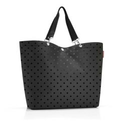 Torba shopper xl, glossy dots black. Czarne torby na laptopa Reisenthel, bez wzorów, na ramię. Za 167.90 zł.