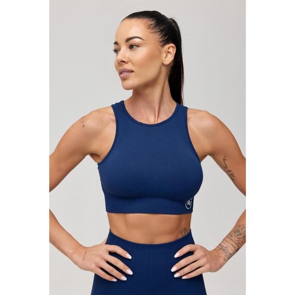 Stanik sportowy fitness seamless Rough Radical Linea Sports Bra. Niebieskie biustonosze sportowe ROUGH RADICAL, bez wzorów, na fitness i siłownię. W wyprzedaży za 111.92 zł.
