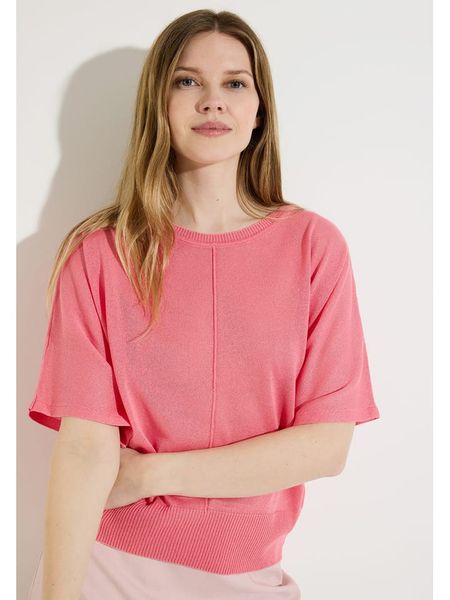 More & More Sweter w kolorze jagodowym rozmiar: 36. Różowe swetry More & More, bez wzorów, bez ramiączek. Za 153.71 zł.