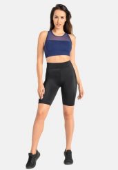 Legginsy krótkie na rower damskie Teyli Kolli. Czarne legginsy sportowe Teyli, s, bez wzorów, z materiału, z obniżonym stanem, do biegania. Za 119.99 zł.