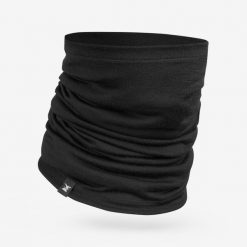 Komin trekkingowy Forclaz MT500 merino. Czarne szaliki i kominy FORCLAZ, bez wzorów, z materiału, sportowe. Za 59.99 zł.